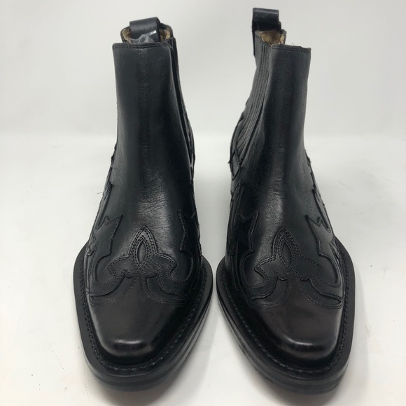Donato Marrone Black Leather Ankle Boots Men’s 6.5 - Picture 2 of 12